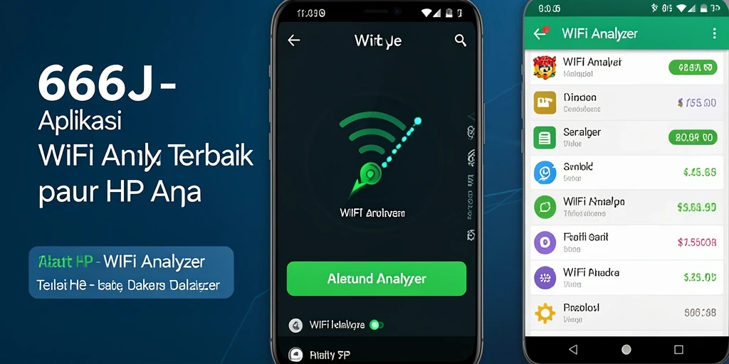 Tampilan antarmuka aplikasi WiFi Analyzer yang informatif dan intuitif.