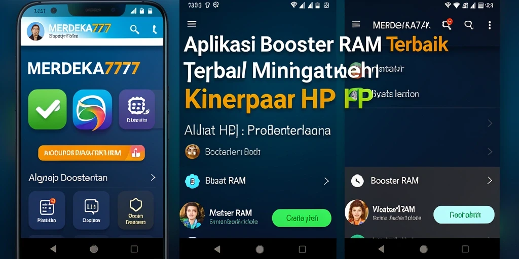 Antarmuka aplikasi MERDEKA777 yang mudah digunakan untuk Booster RAM.