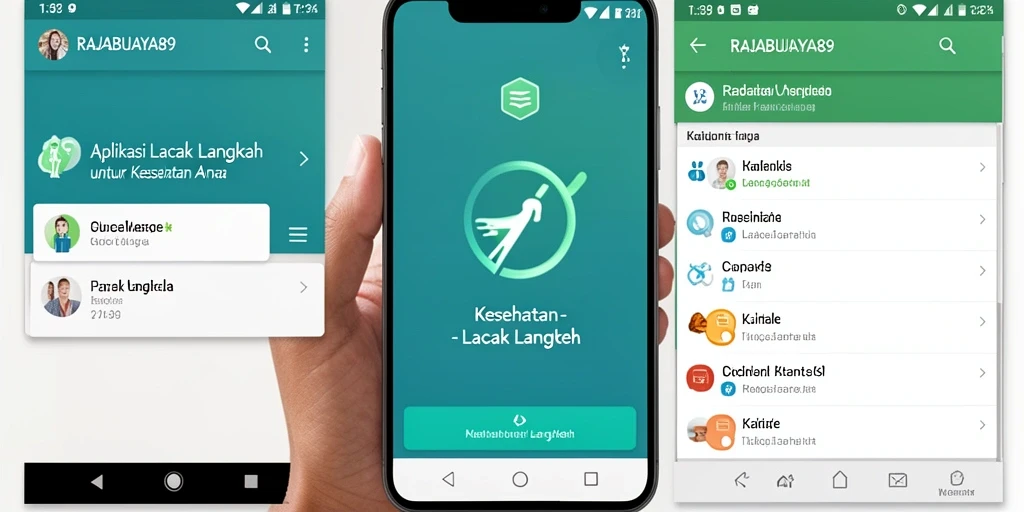 Tampilan antarmuka RAJABUAYA89 yang sederhana dan intuitif untuk pelacakan langkah.