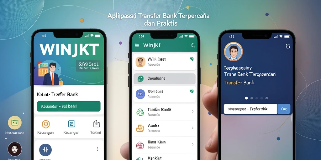Antarmuka WINJKT yang sederhana untuk transfer bank.